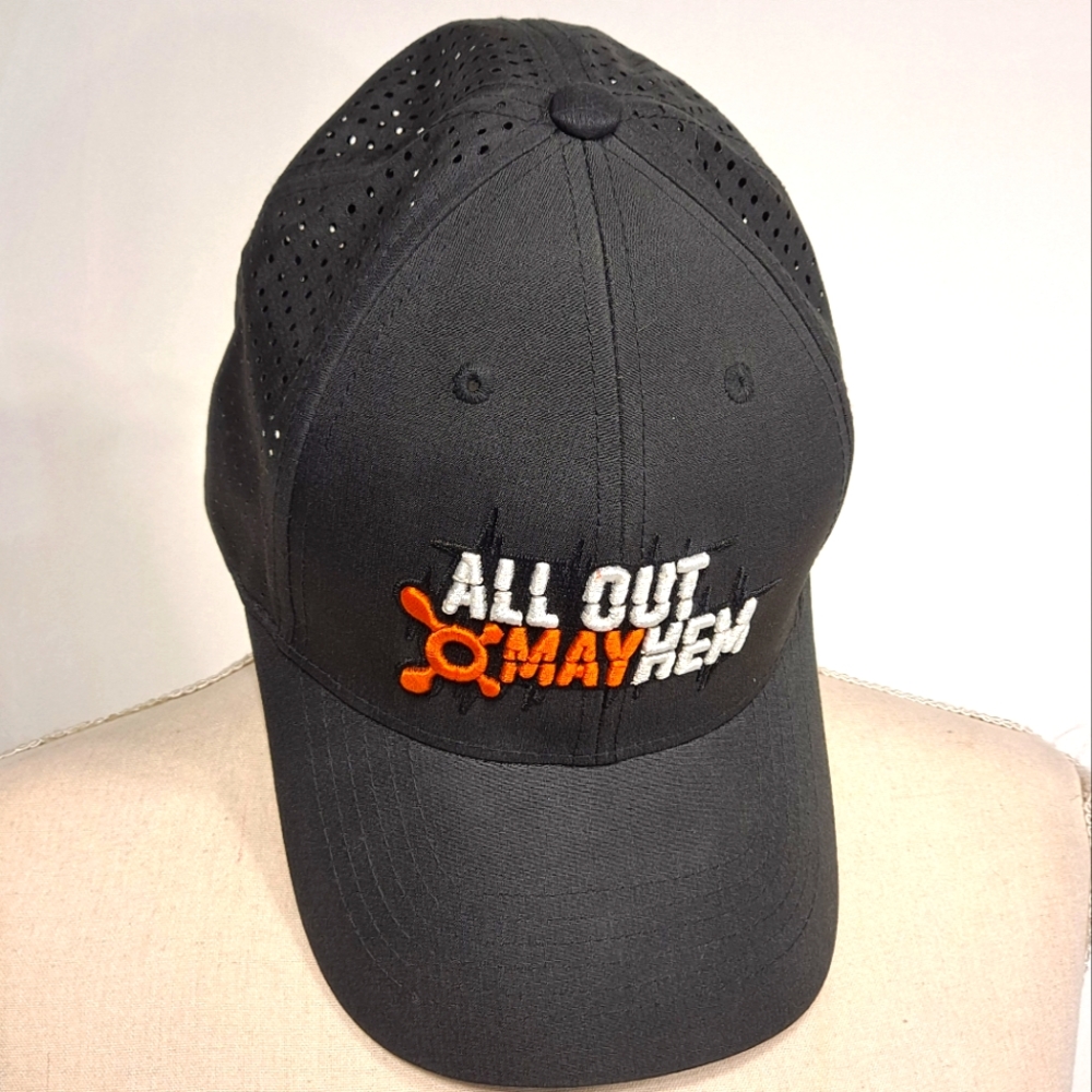 Orangetheory Black Nylon All Out Mayhem Hat NWOT